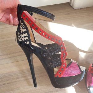 Authentic Jimmy Choo Platform Sandals Heels 38